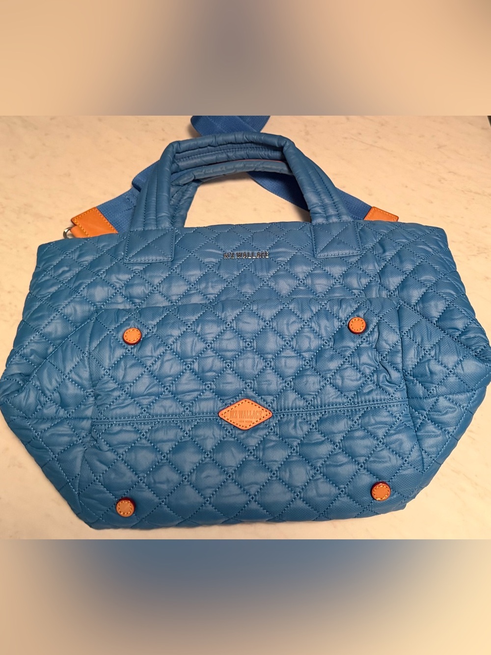 MZ Wallace Small Metro Tote Deluxe - Blue - Picture 3 of 14